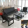 Sofá de Escritório Moderno Simples Recepção de Negócios Escritório Sofá Simples de Três Lugares Mesa de Centro Mesa Quadrada Combinação Frete Grátis