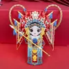 Imán de Nevera de Personaje de Ópera de Metal Maquillaje Facial de la Ópera de Pekín Imán de Souvenir Cultural y Creativo Mu Guiying Guan Yu Yang Guifei Succión Magnética