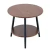 Mesa Redonda Pequeña Mesa de Café Pequeña de Doble Capa Mesa de Hierro Forjado de Doble Capa Estilo Nórdico Lujo Ligero Simple Mesa de Noche para Cama Mesa de Café para Sofá