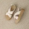 Sandalias de Satén Jacquard con Suela Gruesa Zhr Fashion 2026 Nuevo Estilo de Verano Cómodas de Suela Suave que Aumentan la Altura Calzado Hueco para Mujer
