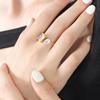 Europa y Estados Unidos no se desvanecen en el viento cristal Zircon luz lujo abierto anillo chapado en oro diseño creativo punto fábrica al por mayor