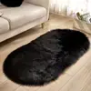 Alfombra Creativa para el Hogar Transfronteriza de Lana Sintética, Tapete de Piso para Sala de Estar, Sofá, Calentador de Pies, Tapete Antideslizante para Dormitorio, Estilo Americano