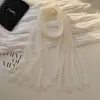 Bufanda de Encaje de Perlas de Princesa Elegante Nueva para Mujer Primavera y Otoño, Bufanda Delgada Hueca Dulce para Cuello Primavera y Verano