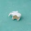 Elefante Ruyi Plata de Ley S925 Mano de Obra Fina Colgante de Elefante Estéreo Brillante Cadena de Clavícula DIY Cadena de Suéter Colgante de Elefante Bebé