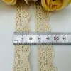Encaje Blanco Hilo de Algodón Encaje Accesorios Decorativos Fabricante Hecho a Mano DIY Ropa Textil para el Hogar Falda de Muñeca Accesorios de Encaje