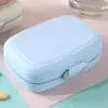 Pastillero Pequeño Portátil de Color Sólido con 8 Compartimentos Organizador de Medicamentos para Viajes Caja de Almacenamiento Sellada Semanal con Código de Color