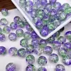 30 Colores 8-10 mm Perlas de Explosión de Grietas de Hielo Perlas de Vidrio Rachado de Dos Tonos Perlas de Vidrio Espíritu de Hielo Perlas Sueltas para Joyería DIY
