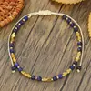 Pulseira de Pérola de Cristal Simples para Melhor Amiga Estilo Boêmio Contas de Arroz Arco-Íris Pulseira de Contas Cruz Amor Amizade