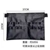 Bolsa de Cintura Negra de PU de un Solo Lado al por Mayor en Stock para Maquilladores y Equipos de Maquillaje, Bolsa Portátil Cruzada para Almacenamiento de Brochas de Maquillaje