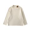 Wulibuyi infantil urso toalha bordado camisa de fundo meia gola alta forrado de lã top inverno bebê roupas quentes grosso