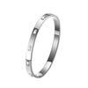 Pulsera de Acero de Titanio Diamante Cuadrado Zirconia Pulsera Niñas Moda de Alto Sentido Lujo Ligero Europeo y Americano No se Cae Pulsera de 18k Joyería