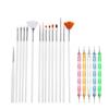 Pincel para decoración de uñas 20 taladro de terapia de luz de color 15 varilla blanca 5 varilla espiral juego de herramientas de taladro