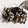 Pinza para el pelo con estampado de leopardo personalizado de múltiples capas y lazo, para salir y recoger el pelo en la nuca, pinza de tiburón y pinza de agarre extragrandes