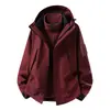 Conjunto de dos piezas de chaqueta de plumón para hombre estilo Luotuo 3 en 1 para exteriores, chaqueta de montañismo cálida, impermeable y a prueba de viento para mujer
