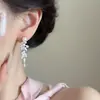Pendientes de Clip con Espiga de Trigo, Lujo Ligero, Sensación de Alta Gama, Pendientes de Nicho, Pendientes de Borla con Circonita Ultra Brillante, Exquisitos y Versátiles, Pendientes sin Perforación