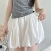 Shorts de Flor de Hielo Negra para Mujer, Estilo Delgado de Verano, Novedad 2026 Cintura Alta Línea A Anti-Exposición Secado Rápido Falda Short Calabaza