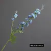Arranjo de Flores Artificiais Delphinium de 2 Ramos para Salão de Casamento, Decoração de Caminho Violeta, Decoração de Vitrine, Flor Hiacinto Artificial