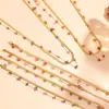 Collar Pulsera de Acero de Titanio de Doble Capa Transfronterizo para Mujer, Pulsera de Acero Inoxidable de Lujo de Alta Gama con Cristal Rojo Amatista de Doble Capa