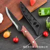 Cuchillo de Carnicero Forjado Ultraafilado para Sacrificar Cerdos y Ovejas, Cuchillo Multifuncional para Cortar y Deshuesar Carne en Camping, Hogar y Barbacoa