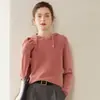 Suéter Solto com Capuz Outono e Inverno Tricô de Lã Camisa Básica com Capuz Moletom com Capuz Hoodie de Caxemira que Reduz a Idade Cor Pura Feminino