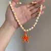 Colar de Franjas com Flor e Pérola de Luxo Leve Estilo Francês para Mulheres, Corrente de Clavícula da Moda e Luxuosa, Corrente de Pescoço Colar de Pérolas para Mulheres