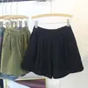 Shorts de Verão Soltos Estilo Coreano de Alta Qualidade para Mulheres Plus Size, Hot Pants Ultrafinos de Cintura Alta Que Escondem a Figura