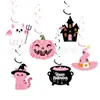 Novo Conjunto de Decoração para Festa de Halloween Transfronteiriça, Bandeiras Banners, Decorações Suspensas Espirais, Toppers de Bolo, Feito Sob Medida