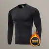 Traje de Running Otoño Invierno para Hombre Ropa Casual de Secado Rápido Ropa Deportiva Térmica Elástica Alta Entrenamiento Malla Base Ajustada Entrenamiento Fitness