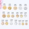 Cor de ouro que retém o suporte oco da flor do tampão do trânulo do tampão do espaço acessórios de cristal handmade diy frisado acessórios da jóia