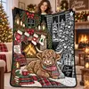 Manta de Franela Polar con Tema Navideño Impresión Digital Suministro Exclusivo Transfronterizo Dropshipping Cubierta de Sofá Manta Siesta de Oficina