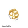 Anillo de Acero de Titanio Transfronterizo Europeo y Americano Forma Especial de Corazón Irregular de Amor Personalizado Anillo de Acero de Titanio Chapado en Oro de 18 Quilates Venta al por Mayor