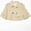 Ropa de mujer de comercio exterior europeo y americano transfronteriza ZA, popular en AliExpress, abrigo estilo capa de otoño, top versátil de solapa ancha de doble botonadura