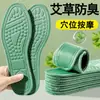 Plantillas de Masaje Acupuntural de Cobertura Total para Prevenir el Dolor, para Hombres y Mujeres, con Artemisa para la Prevención de Olores, Fuerte Absorción de Sudor, Transpirables, Cómodas para Deporte y Aliviar la Fatiga