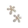 Accesorios DIY Aretes de Perlas Pequeñas Frescas de Plata Esterlina S925 Soporte Vacío Accesorios Estilo Occidental Aretes para Mujer Soporte Plateado 4-8