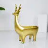 Caixa de Armazenamento de Chaves de Entrada Simples de Veado Ornaments Suporte para Anel Pulseira Casa Pulseira Joias Brincos Suporte de Exibição de Joias