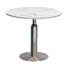 Mesa Redonda Pequeña de Madera Maciza para Oficina de Ventas, Mesa y Sillas de Negociación para Tienda 4S, Mesa de Comedor de Lujo Ligero, Mesa de Café de Mármol para Hotel T450