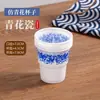 Tazones y Palillos Desechables, Tazones de Empaque de Porcelana Azul y Blanca, Juego de Vajilla Gruesa para el Hogar, Banquetes para Llevar, Tazones de Plástico de Año Nuevo, Tazones de Arroz