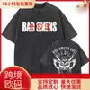 Camiseta Gráfica Vintage Lavada Old America Banda de Rock Bad Omens