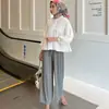 M161# Outlet de Fábrica Malasia Indonesia Transfronterizo Verano Nuevo para Mujer Pantalones Anchos Casuales Sueltos Plisados