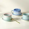 Taza de Café Cerámica Flor de Hielo Vidriado de Cristal Dinastías Tang y Song, Regalo de Cumpleaños de Alto Valor Estético, Taza para el Hogar, Vaso para Agua, Taza para Leche