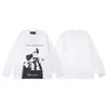 Melancolía Rico Segunda Generación Erd Boceto Graffiti Transfronterizo Nueva Moda Urbana Marca Casual Holgada Camiseta de Manga Larga con Estampado para Otoño