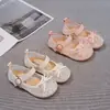 Zapatos para Niños Medianos y Grandes Verano Antideslizantes Zapatos de Princesa Encaje 2026 Estilo Coreano Sandalias de Suela Suave Malla Niña Lazo Niños