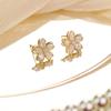 Pendientes Florales Nuevos Widney Aguja de Plata S925 Moda Exquisitos Pequeños Diarios para el Trabajo Versátiles