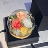 Buquê de flores eternas rosa com gradiente rosa e roxo em um balde abraço, flores de sabão populares para o Dia dos Namorados 520, proposta, aniversário, floricultura