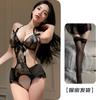 Cinta de renda sexy com laço apertado e vazamento no quadril, cinta para Spice Girl Pure Desire, lingerie sexual siamesa oca e excitante grátis