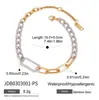 Jieding Pulsera Cubana de Acero Inoxidable con Circonita Transfronteriza Lujo Ligero Cadena de Metal de Gama Alta Sin Decoloración Acero de Titanio Primera Joyería