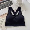 Verão esportes tubo top cueca cruz larga alça de ombro beleza colete traseiro sling sem costura respirável com almofada peitoral envolto peito desgaste interno