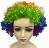 Ventas Directas de Fábrica Fiesta de Baile Halloween Cabeza de Burbuja Peluca Afro Colorida Peluca Corta Divertida para Fiesta Cabello Rizado Estilo Corto