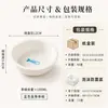 Cuenco cerámico para gato, doble cuenco con boca inclinada, cuenco para gato protector del cuello, cuenco de agua cerámico, bonito soporte de PP, anti-derrames, específicamente para gatos