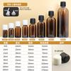 Frascos de Óleo Essencial de 5ml-100ml em Estoque, Vidro com Gotejador Interno, Tampa Plástica Preta Anti-Furto, Frascos Dispensadores de Amostra de Óleo Essencial Marrom